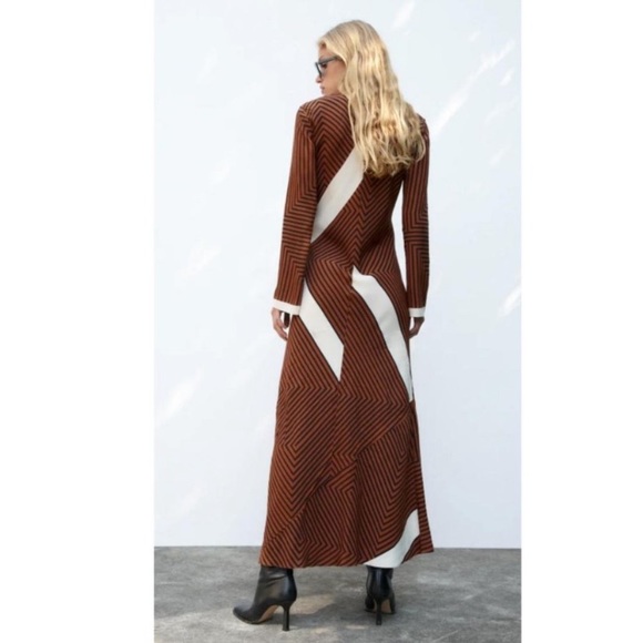 NEW Zara Blogger Favorite Geometric Print Maxi Dress - Picture 8 of 12